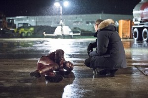 The Flash -- "Rogue Air" -- Image FLA122A_0179b -- Pictured (L-R): Grant Gustin as Barry Allen / The Flash and Wentworth Miller as Leonard Snart / Captain Cold -- Photo: Dean Buscher/The CW -- ÃÂ© 2015 The CW Network, LLC. All rights reserved.